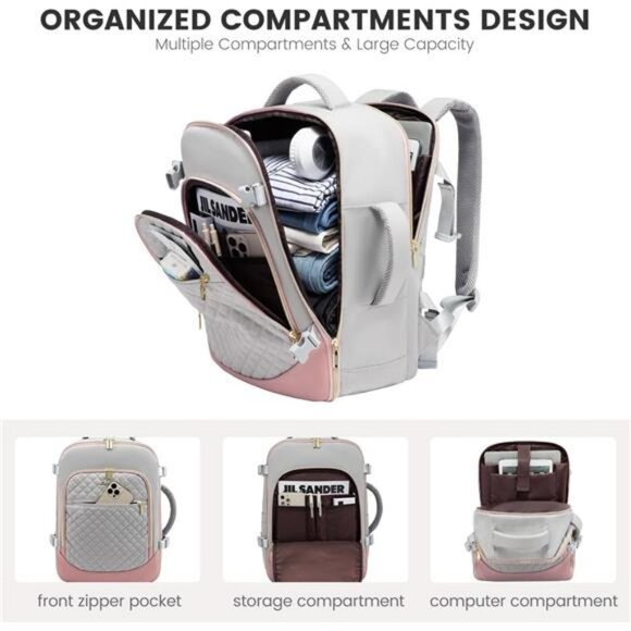 LOVEVOOK Travel Backpack for Women, 15.6in Laptop Backpack TSA Approved Carry main image 7
